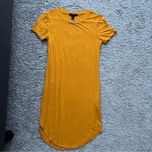 Mustard Short Sleeve Bodycon Dress